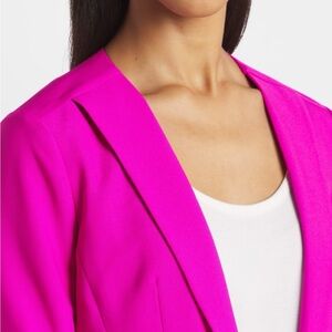 Skies Are Blue Raja collarless Ruched Sleeve blazer